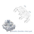 GATERON Zero Degree Fully Silent Silver Keyboard Switches, Linear 0° Dual-Rail 45g Force SMD LED (35 PCS)