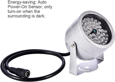 Ejoyous 48 LED Infrared Illuminator, Waterproof Night Vision Light for Indoor Outdoor CCTV Security Camera System