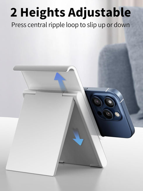 SAIJI Adjustable Tablet Stand Holder, Portable Foldable Desktop Dock for iPad, iPhone, Nintendo Switch, Samsung Galaxy