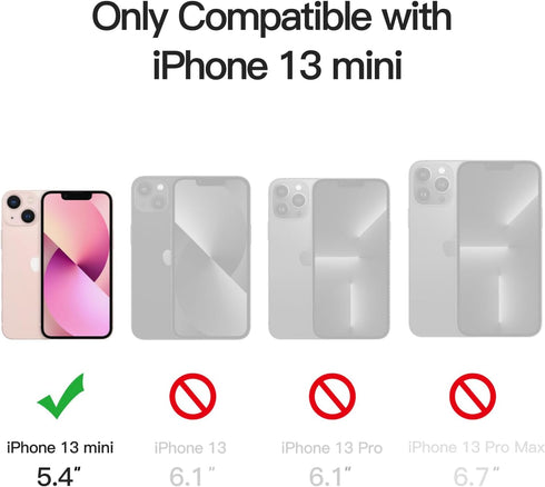 JETech Magnetic Case for iPhone 13 Mini 5.4-Inch Compatible with MagSafe, Translucent Matte Back Slim Shockproof Phone Cover (Chalk Pink)