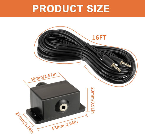 JAMHER 3.5mm Universal Car Amplifier Level Controller Car Audio Control Knob Sub Amp Volume Control Cable with Wire