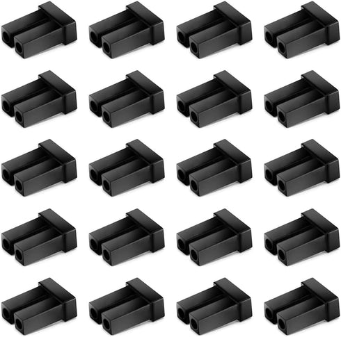 SFP SFP+ Ethernet Dust Cover - Fiber Optic Port Plug Dust Caps for LC Duplex Port, Black Silicone, 20pcs
