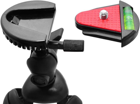 12" Inch Tripod w/Flexible Spider Disc Legs with Quick Release Plate and Bubble Level for All Cameras + eCostConnection Microfiber Cloth