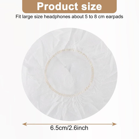 100PCS Disposable Headphone Ear Covers, Sanitary Non-Woven Stretch Earpad Covers Fit for Most on Ear Headphones