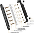 Mofeez Power Distribution Block Bus Bar, 6 x 3/8" Posts, 10 x #8 Screws, Max 48V 250A (Pair, Red & Black)