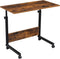 Mobile Side Table, Mobile Laptop Desk Cart, Adjustable Over Bed Table with