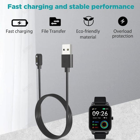 Smart Band Charging Cable, Fast Charging PVC ABS Magnetic Charger for Xiaomi Haylou RS4
