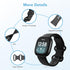 2 Pack Waterproof Bands for Fitbit Versa 3/Versa 4/Sense/Sense 2, Classic Soft Sports Replacement Wristbands