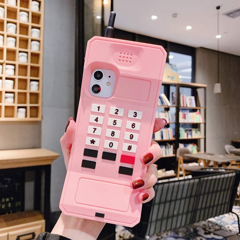 UnnFiko 3D Silicone Case for iPhone 11, Retro Classic Soft Rubber Bumper Cover, Cool Fun Thick Protective Stand Case