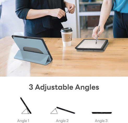 Penoval Google Pixel Tablet Case 11 inch (2023), Silicone Cover, Adjustable Viewing Angle, Grey Color