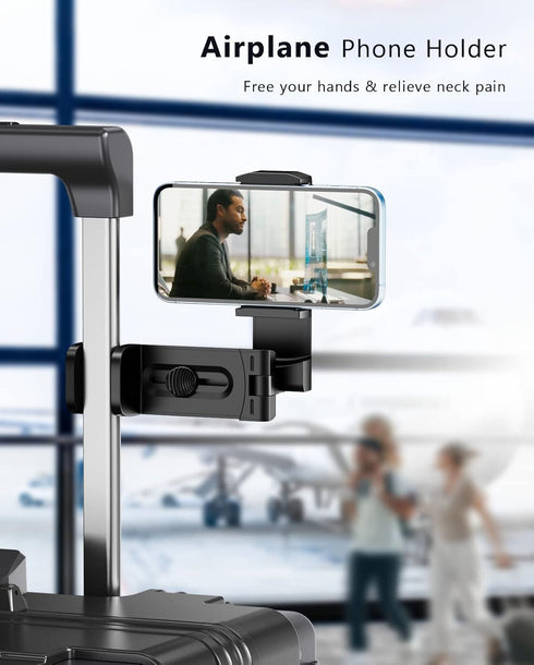 MiiKARE Tripod Phone Mount with 1/4" Screw Hole, Travel Accessory for Airplane Phone Holder