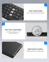 Samsers Foldable Bluetooth Keyboard, Portable Wireless Keyboard with Stand Holder, Rechargeable Ultra Slim for IOS