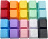 OEM Profile Blank Keycaps PBT Rainbow Mixed Colors 1U R4 Keycap for MX Switches Mechanical Keyboard, 20pcs