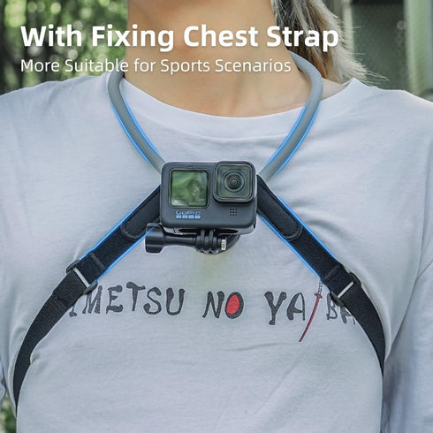 SUREWO Magnetic Neck Mount Necklace Holder for GoPro, POV Selfie Lanyard Body Strap Compatible with Hero 12/11/10/9/8/7