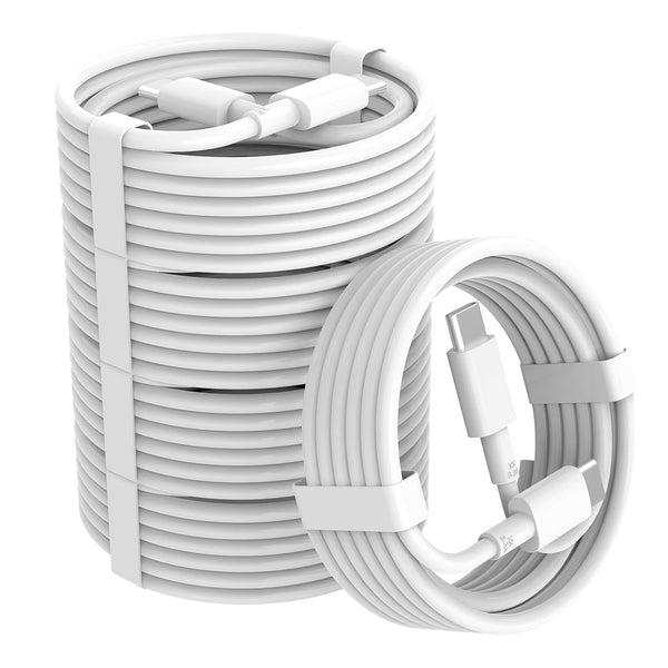 65W USB C to USB C Cable (5pack-3.3ft) for iPhone 15/15 Pro Max, MacBook Air/Pro, iPad Pro/Air 5, Mini 6, Google Pixel,