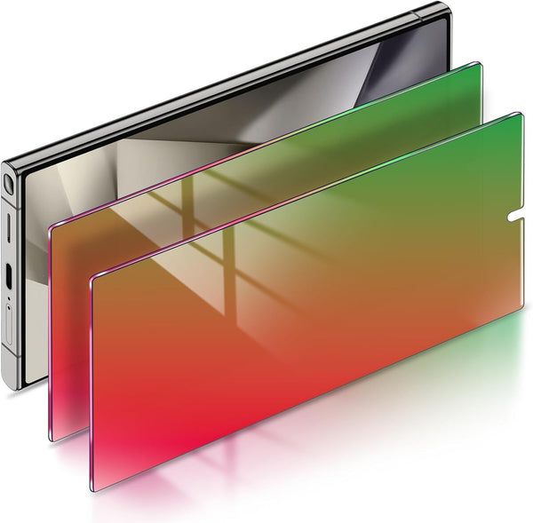 Samsung Galaxy S24 Ultra Privacy Screen Protector by LYWHL - 2 Pack, Anti Blue Light, Fingerprint Unlock, Easy Install.