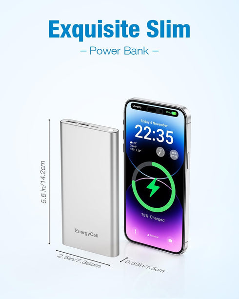 Pilot 4GS Portable Charger 12000mAh Fast Charging Power Bank Dual 3A Output Compatible with iPhone 14/13/12/11
