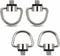 Qulkws 4pcs Stainless Steel D Ring Screw, Camera D Ring Screws Hinged Holder,1/4"-20
