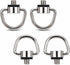 Qulkws 4pcs Stainless Steel D Ring Screw, Camera D Ring Screws Hinged Holder,1/4"-20