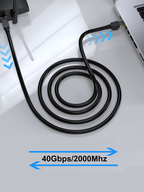 8 50 26AWG 40Gbps 2000Mhz RJ45 Dacrown Cat Ethernet Cable ft Shielded, Indoor&Outdoor, Heavy Duty High Speed Direct