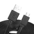 Long 25ft Micro USB Cable - USB to Micro USB Black Cable for PS4 Controller and Security Camera, 2 Pack