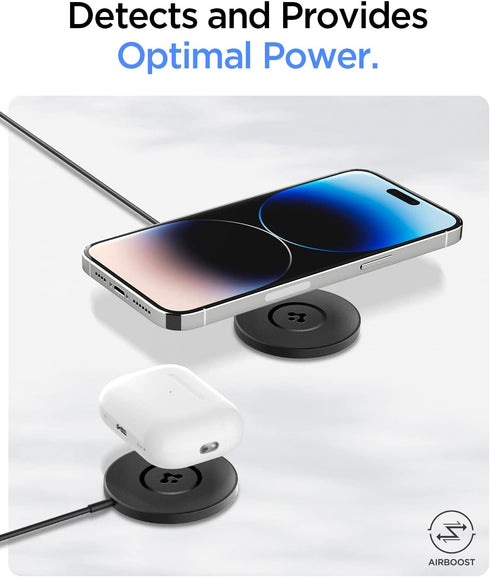 Spigen ArcField (MagFit) Magnetic Wireless Charger for iPhone 15/14/13 Pro Max Plus Mini 12 Pro Max, Fast Charging Pad