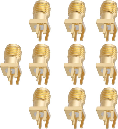 10Pcs SMA Female Jack Connector Brass PCB Clip Mount Base