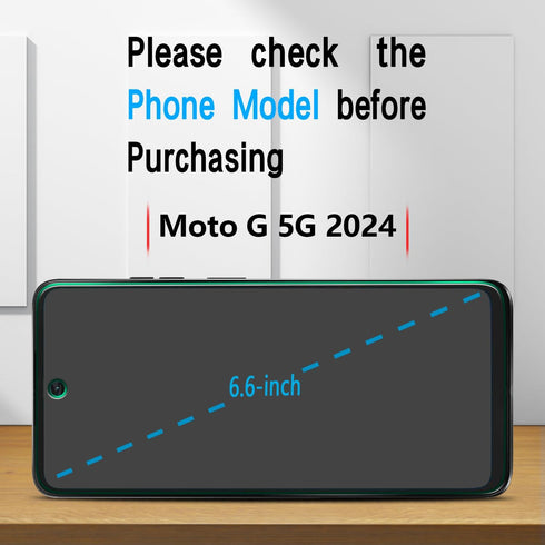 Slanku 3 Pack Tempered Glass Screen Protector for Moto G 5G 2024, Touch Sensitivity, Scratch Resistant, Bubble Free