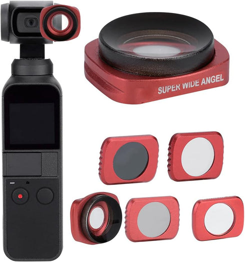 Wide Angle Filter for Pocket - 5pcs Wide Angle 12.5X Macro Star CPL ND16 Lens Filters Kit for Pocket