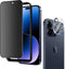 iPhone 15 Pro Max 6.7" Matte Privacy Screen Protector & Camera Lens Protector - Full Coverage, Anti-glare, Easy Install.