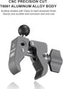 FANAUE Aluminum Handlebar Base Mount with 17mm Ball Head Adapter, Strong Rod Clamp for Rails 0.5'' to 2'' Diameter,