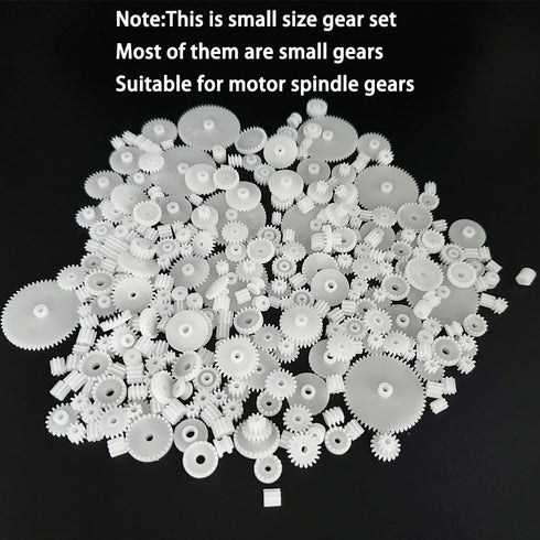 URIMPAVIDO 200PCS 0.5 Module Plastic Gear Single Gear Spindle Gear Small Motor Gears for DC Motor RC Car Robot DIY