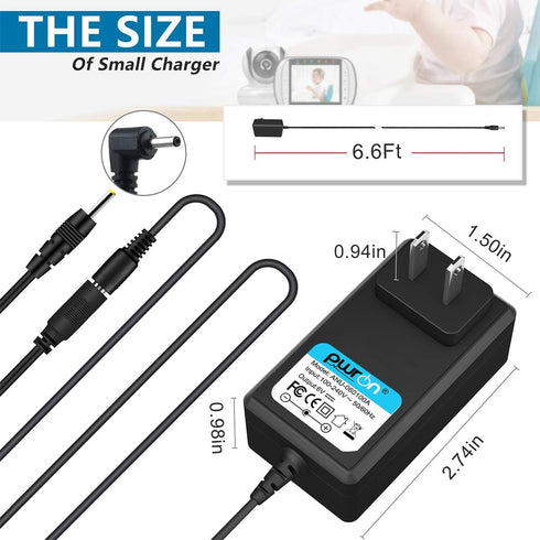 PwrON 6.6ft 6V AC DC Adapter for Motorola MBP18, MBP-18, MBP41, MBP41PU, MBP43PU, MBP43, MBP26, MBP26PU, MBP34, MBP33,