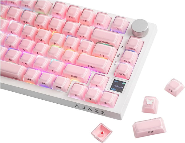 EPOMAKER Lusterfly Jelly Keycaps Set - 123 Keys Double-Shot Laser Engraved, MDA Profile,