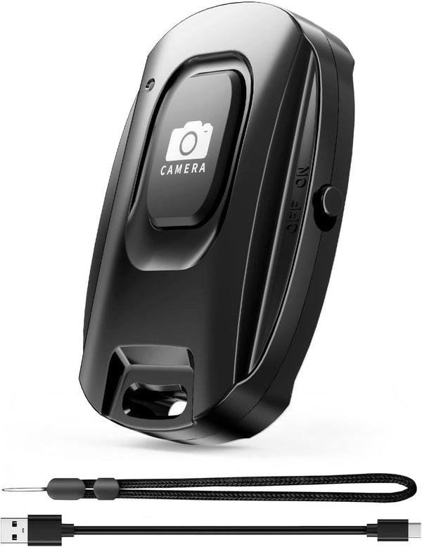 MAIRAN Rechargeable Wireless Camera Remote Shutter for iPhone and Android Smartphones, Bluetooth Phone