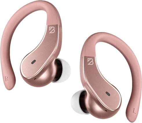 Runner 40 Wireless Earbuds, Secure-Fit for Small Ears, Bluetooth for Women, Light Pink Over the Ear