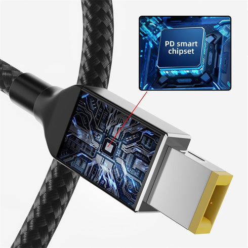 NFHK Type-C USB-C 135W to DC Rectangle 11.0 * 4.5mm Power PD Charge Cable for Thinkpad X1 Legion Y7000P Laptop DC20V