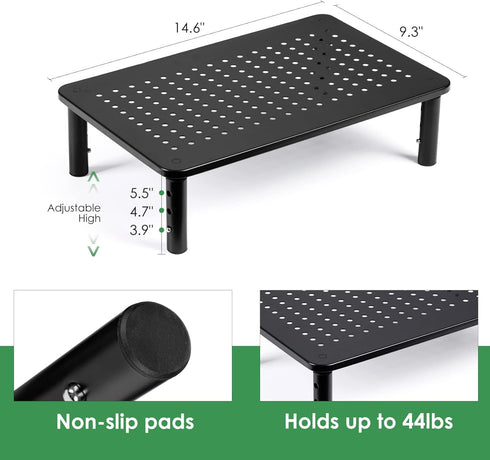 2 Pack 3 2 DOLALIKE Desktop Riser, Height Adjustable Monitor stands for Monitors, PC, Computer, Printer, iMac, Desktop