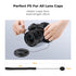 K&F Concept Lens Cap Keeper, 6 Pack Camera Lens Cap Holder with Elastic Loop + Microfiber Cleaning Cloth for Canon,