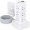 Mifaso PD20W Power Strip Tower, Charging Station Desk Accessories, Flat Plug, 12 Outlets