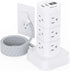Mifaso Power Strips with Surge Protection, Flat Plug Power Strip with 12 Outlets