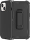 iPhone 12 Mini Heavy Duty Rugged Case with Belt Clip Holster & 2X Screen Protector - Shockproof, Dust-Proof (Black)