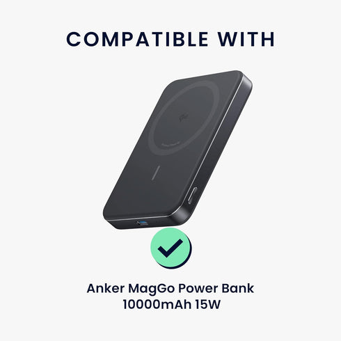 kwmobile 10000mAh 15W Case Compatible with Anker MagGo Power Bank - Portable Powerbank Cover - External Battery Charger