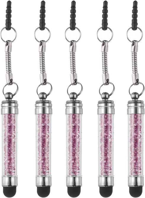 MECCANIXITY 5pcs Mini Crystal Diamond Stylus Pen for Touch Screens, Capacitive Pens for Universal All Touchscreen