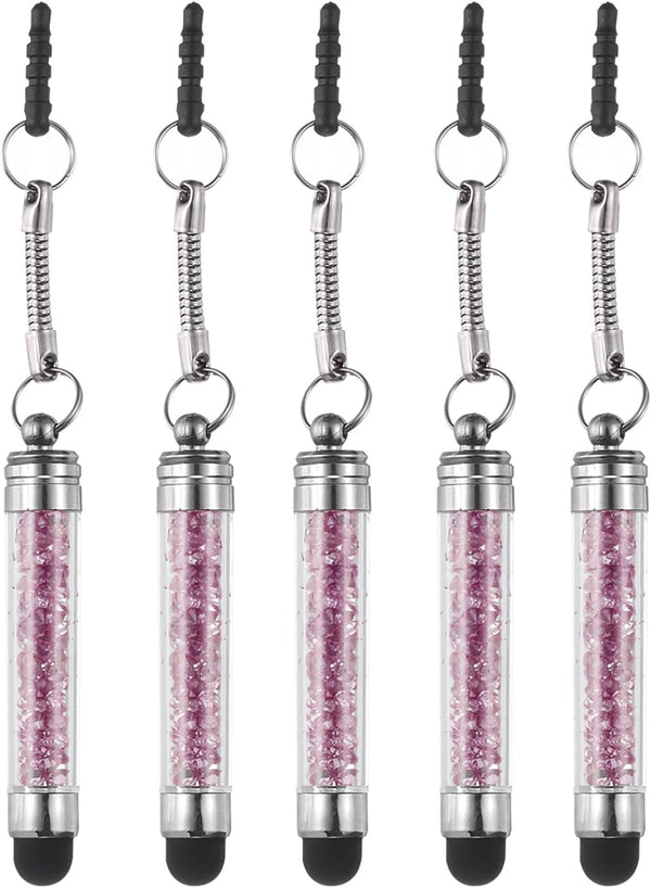 MECCANIXITY 5pcs Mini Crystal Diamond Stylus Pen for Touch Screens, Capacitive Pens for Universal All Touchscreen