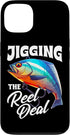 Fishing Trip Tuna Fisher Funny Sport Fishing Humor Jigging The Reel Deal Funny Pun Tuna Fishing Angler Team Case for