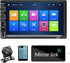 KUNFINE 7" Single Din Car Stereo Audio BT MP5 Player, USB FM Multimedia Radio with Reverse Camera and Steering Wheel