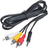 GUY-TECH 5FT 3.5mm 3 G2 1080p Cable AV A/V Plug to RCA Audio Video TV Cable Cord Lead for Micca Speck Speck Full-HD