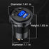 BATIGE 3 Ports Car Charger Socket, Dual 45W PD Type C & 18W QC 3.0 with Voltmeter for 12V/24V Car Boat Marine