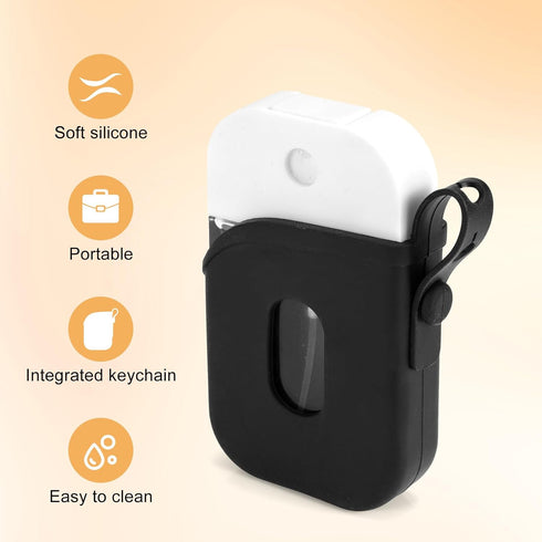 lasuroa 1 oz, Silicone Case Compatible with Hand Sanitizer Spray fl Protective Cover with One-Piece Silicone Keychain